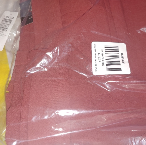 NWT Torrid Brown tie waist, paperbag, strt leg, - Picture 10 of 10